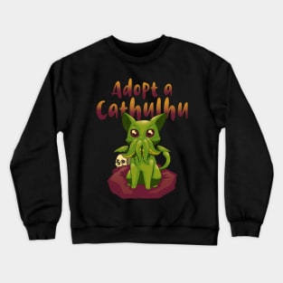 Adopt a Cathulhu Crewneck Sweatshirt